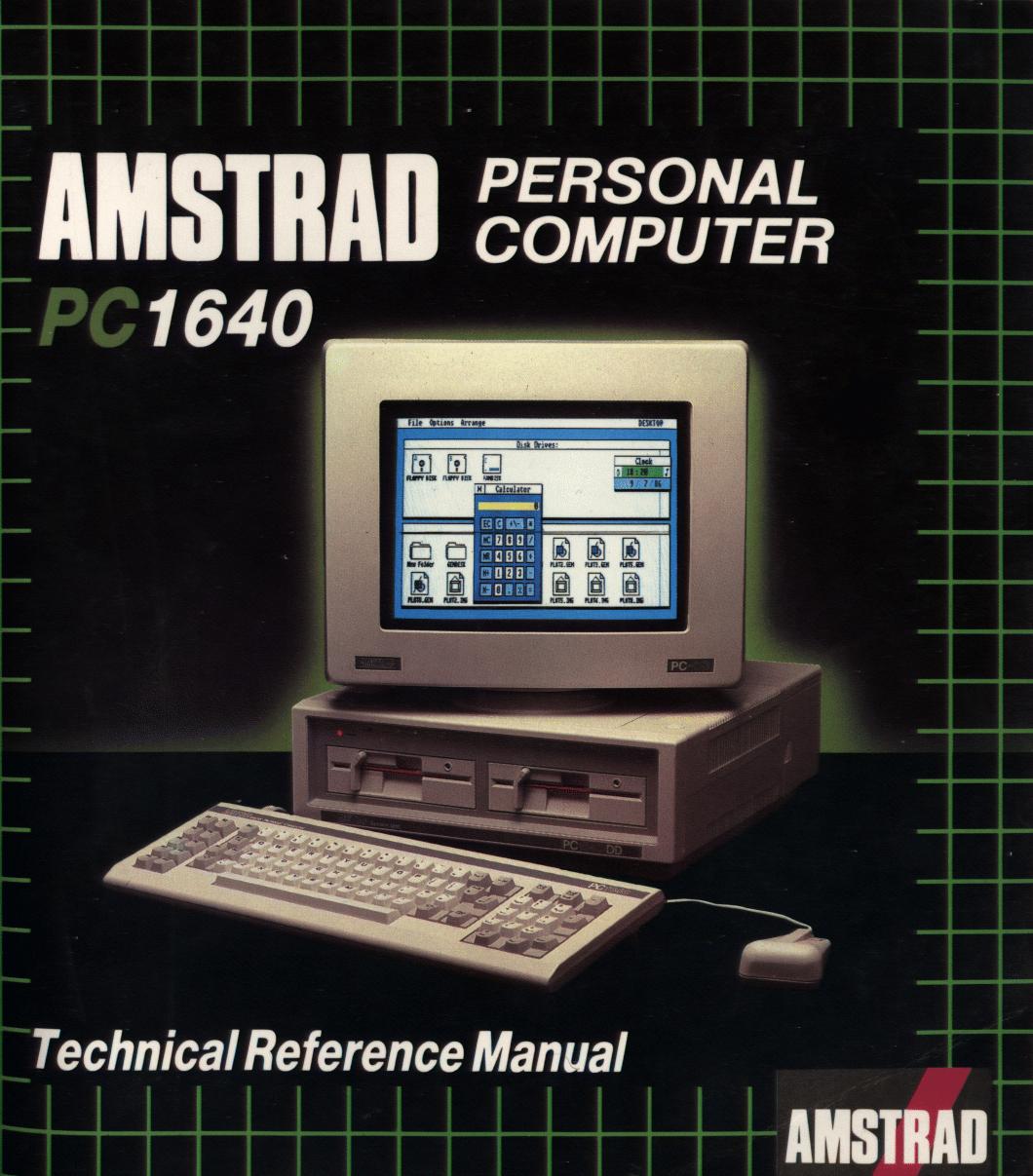 Amstrad PC1640 Technical Reference Manual